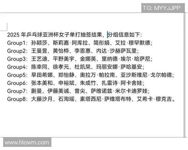 乒乓球亚洲杯分组抽签结果揭晓各国选手期待精彩对决与挑战 乒乓球亚洲杯分组抽签结果揭晓各国选手期待精彩对决与挑战